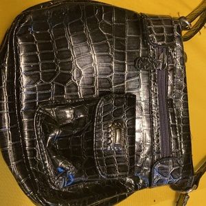 Black leather bag